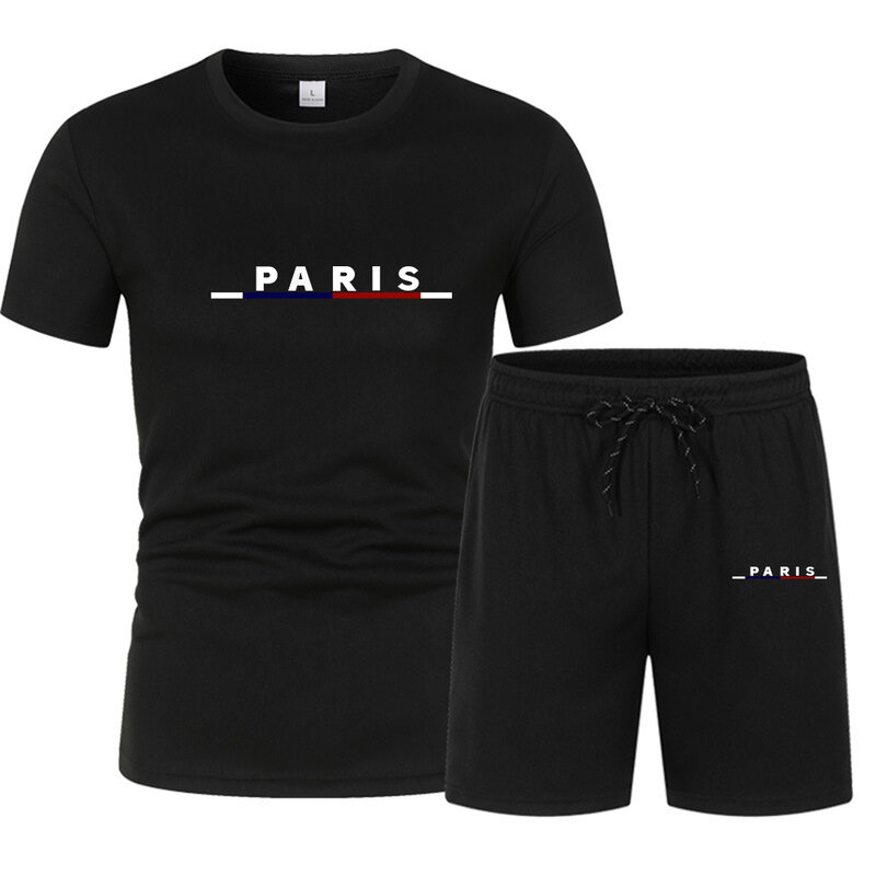 Letnie zestawy męskie 2024 męska odzież sportowa T-Shirt + spodenki garnitur oddychająca koszulka z krótkim rękawem odzież na co dzień odzież do treningu koszykówki