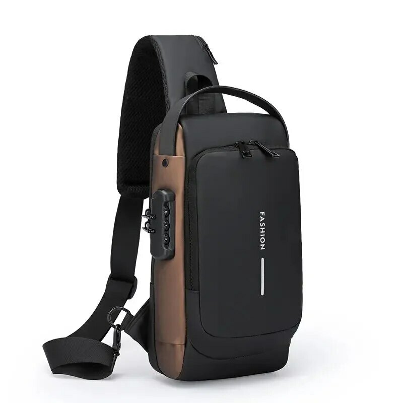 Новинка, брендовая дизайнерская мужская сумка через плечо, стандартная сумка через плечо с защитой от кражи, нагрудная сумка, многофункциональная для мужчин
