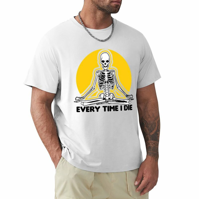 Camiseta con estampado "EVERY TIME I DIE" para hombre, ropa kawaii de talla grande, vintage