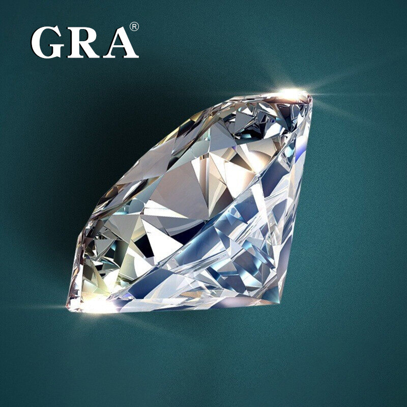 Pierre Moissanite en vrac naturelle certifiée couleur D, pierres précieuses gravées avec Code couleur D VVS1, passe le Test du diamant