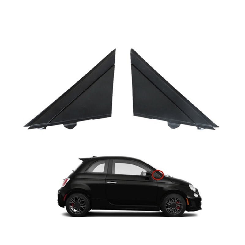 Espejo retrovisor izquierdo, espejo triangular, placa decorativa 1SH17KX7AA para Fiat 500 2012-2019