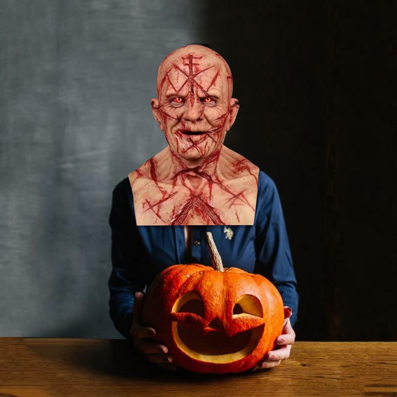 Máscara de Halloween espeluznante, accesorios de fiesta de disfraces de miedo, accesorios de Cosplay Malvados