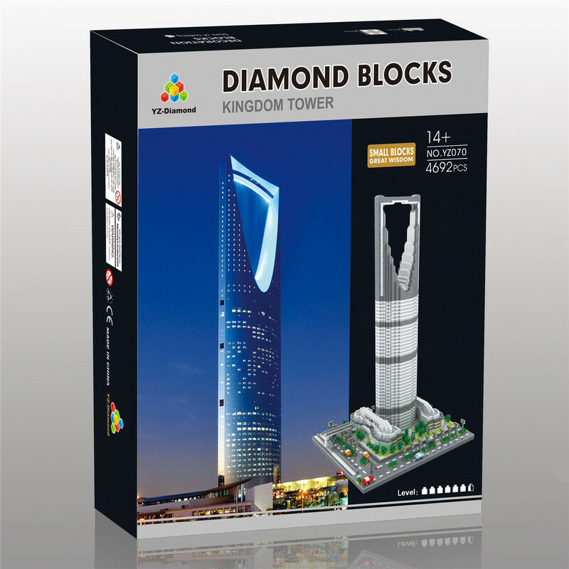 Weili-المملكة نموذج العمارة ، الجسيمات الصغيرة ، لعبة بناء تجميع الماس ، هدية الديكور ، منتج جديد ، Yz070