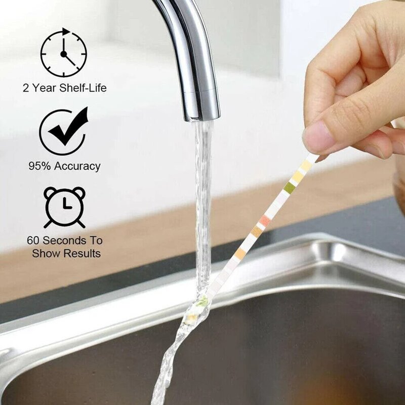50/100 strisce kit per il Test dell'acqua potabile le strisce PLA sono biodegradabili per gli strumenti di pulizia di ricambio del rubinetto