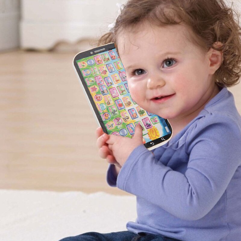 Mainan ponsel pintar anak, mainan telepon pintar elektronik dengan suara, mainan pendidikan dini untuk anak-anak