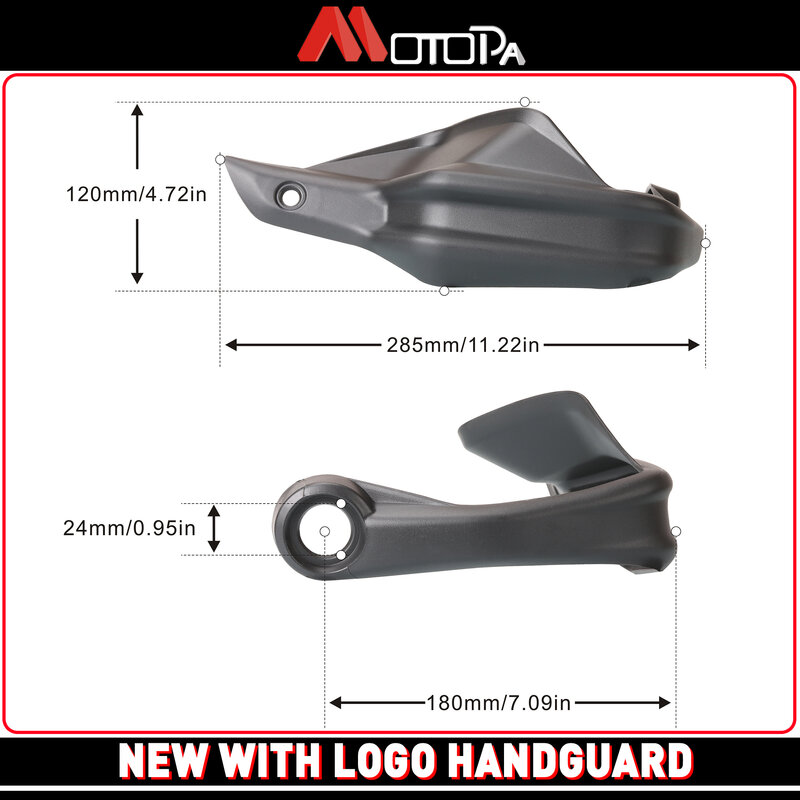 Motocicleta Handguard com logotipo, Handguard Shield para KOVE 800X 2023-2024, Suporte de montagem, MOTOPA