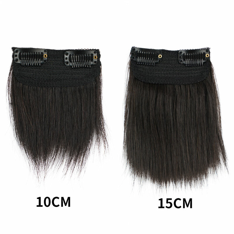 Veravicky-Extensions de Cheveux Humains Bruns et Noirs à réinitialisation, Postiches Invisibles, 10 à 30 cm, 2 Clips, en Vente, 1 Pièce