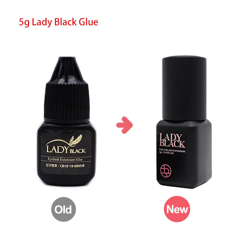 1 Bottle Korea Lady Black Eyelash Extension Glue Fast Drying 5ml Original Professional False Lash Adhesive Makeup Tools Shop