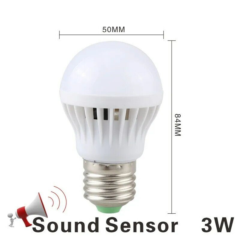 Led Lamp 3W 5W 7W 9W Activiteit Sensor Licht Ac 220V 230V Smart Led pir Infrarood Menselijk Lichaam Geluid Licht Sensor Licht