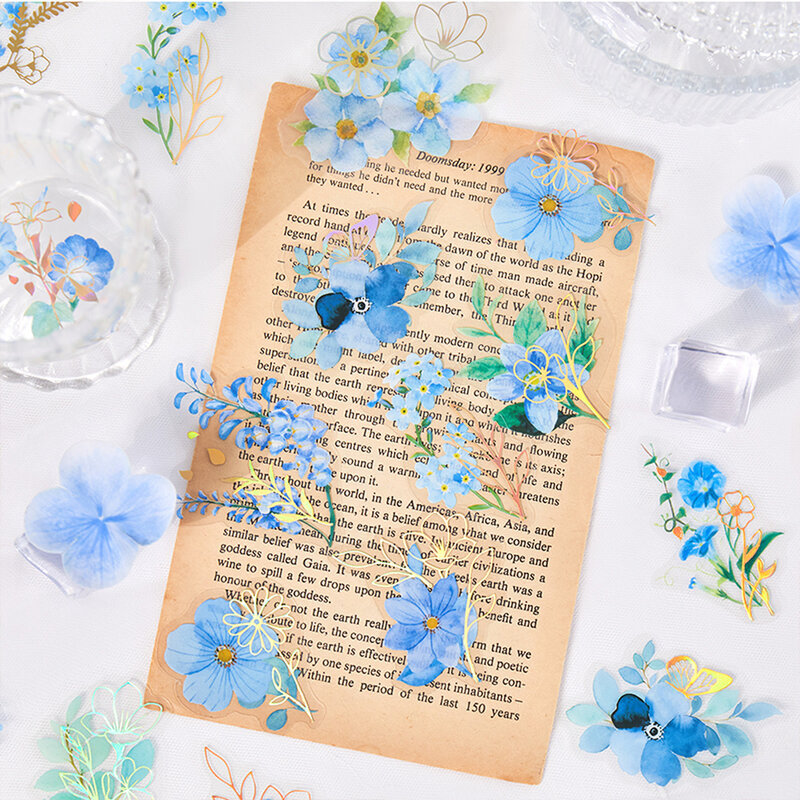 Mr. Papier 6 Stile 40 teile/beutel ästhetische Blumen aufkleber Pack frische Pflanze Hand konto DIY Material dekorative Schreibwaren Aufkleber