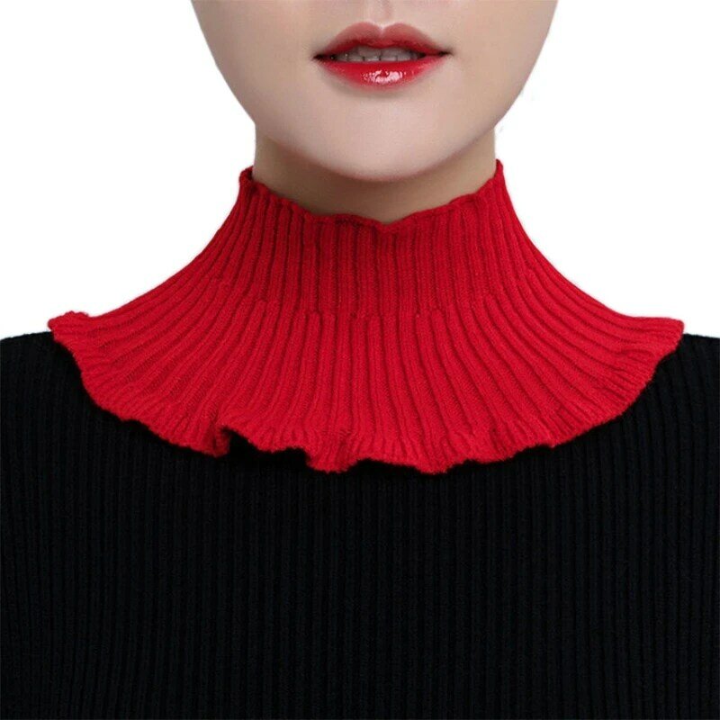 Media parte superior simulada suéter blusa cubierta para cuello multicolor talla única térmica a prueba viento
