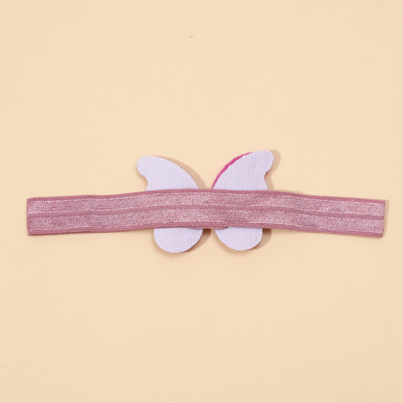 Diadema lisa de mariposa parpadeante para niñas, accesorios elásticos Súper suaves para niños, tocado, bandas para el cabello para niños pequeños