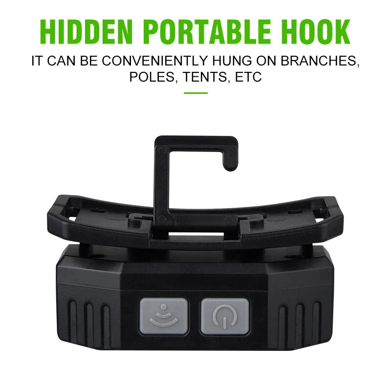 USB Rechageable Sensor LED Headlamp Powerful Portable Head Flashlight Built-in Battery Headlight Outdoor Camping Fishing Lantern