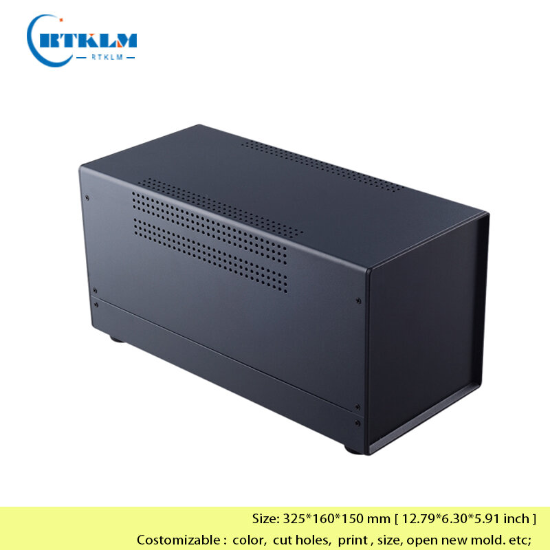 Carcasa electrónica de alta calidad, caja de hierro para proyectos, diseño PCB, caja de conexiones de Metal, caja de instrumentos, 325x160x150mm