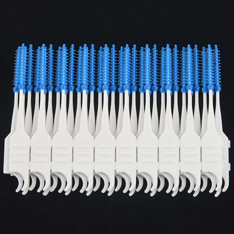 120Pcs Teeth Toothpicks  Floss Picks Interdental Brush Stick Tooth Clean