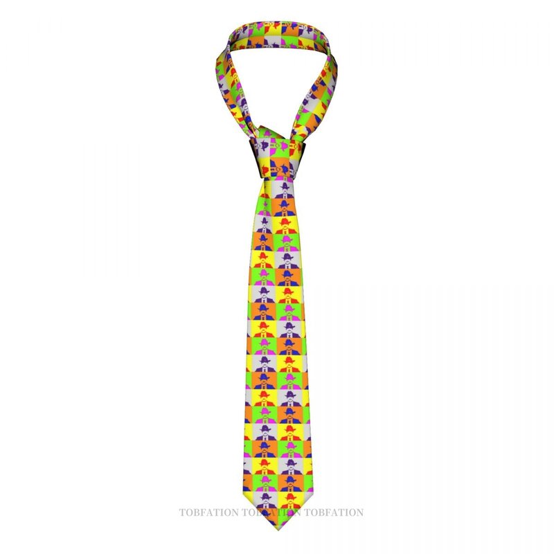 Corbata de poliéster con Sombrero de arte Pop para hombre, corbata de 8cm de ancho con estampado clásico de Pedro Anor, accesorio de fiesta de Cosplay