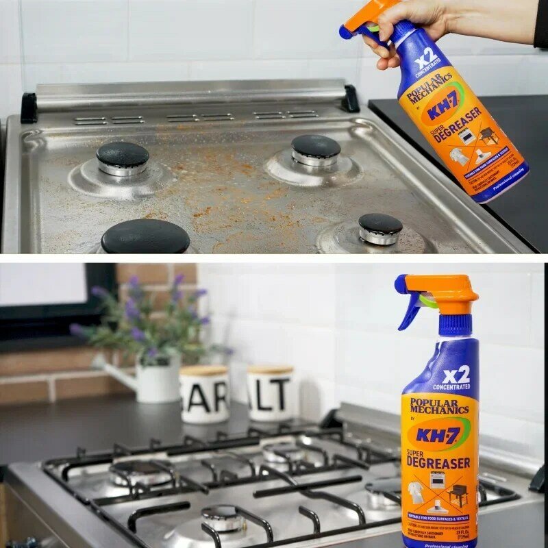 KH-7 Heavy Duty Degreaser All-Purpose Cleaner for Oven, Stove, Grill, Vehicles, Clothing & More, 3 pack