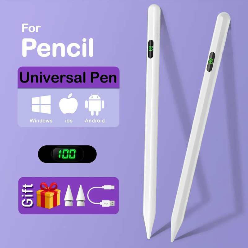 Pena Stylus untuk iPad Apple pensil Universal sentuh pena untuk Xiaomi HUAWEI IOS Lenovo magnetik Tilt sensitif Palm Rejection