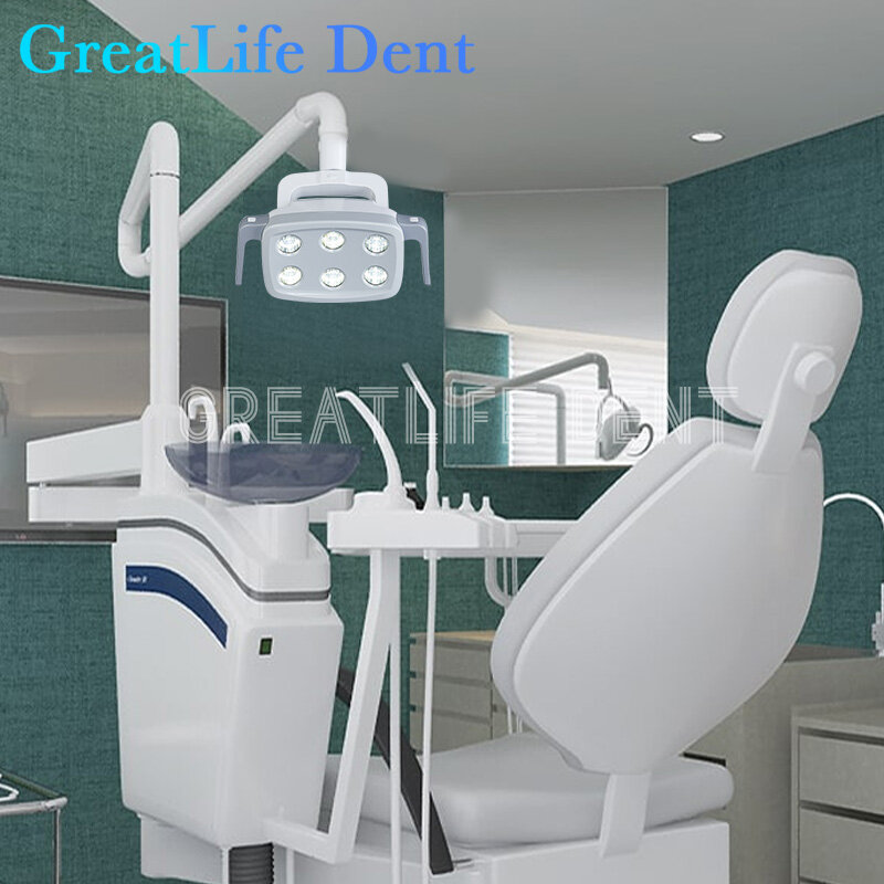 GreatLife lampu Led dokter gigi, lentera operasi Led 7w 4Led, kursi induksi Dental tanpa bayangan