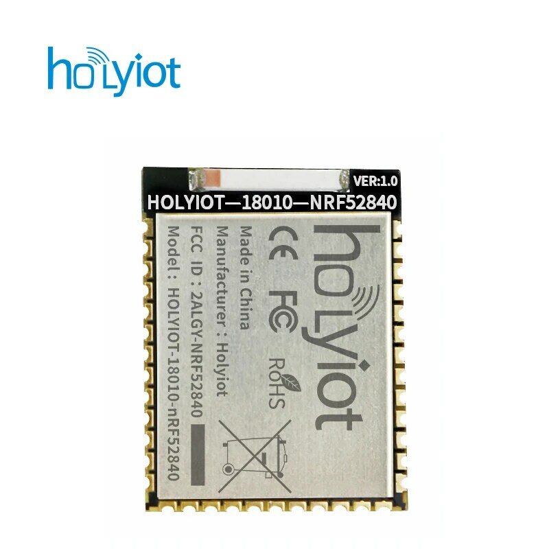 FCC CE รับรอง Holyiot 18010 Nordic NRF52840บลูทูธ5โมดูลบลูทูธพลังงานต่ำสำหรับ BLE ตาข่าย