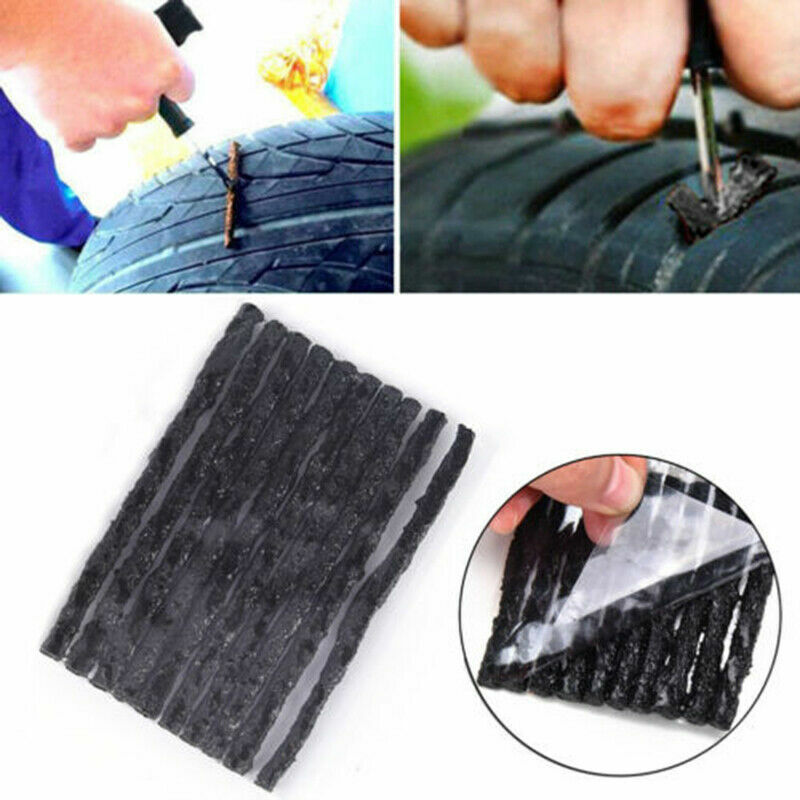 Tiras de goma para reparación de neumáticos de coche, accesorios para reparación de pinchazos, para motocicleta y bicicleta, 50 piezas