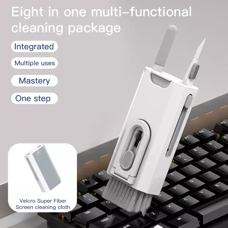 Conjunto de ferramentas de limpeza para teclado e telefone móvel, Keycap Puller, Headset para câmera digital, teclado portátil, 20 em 1, 8 em 1