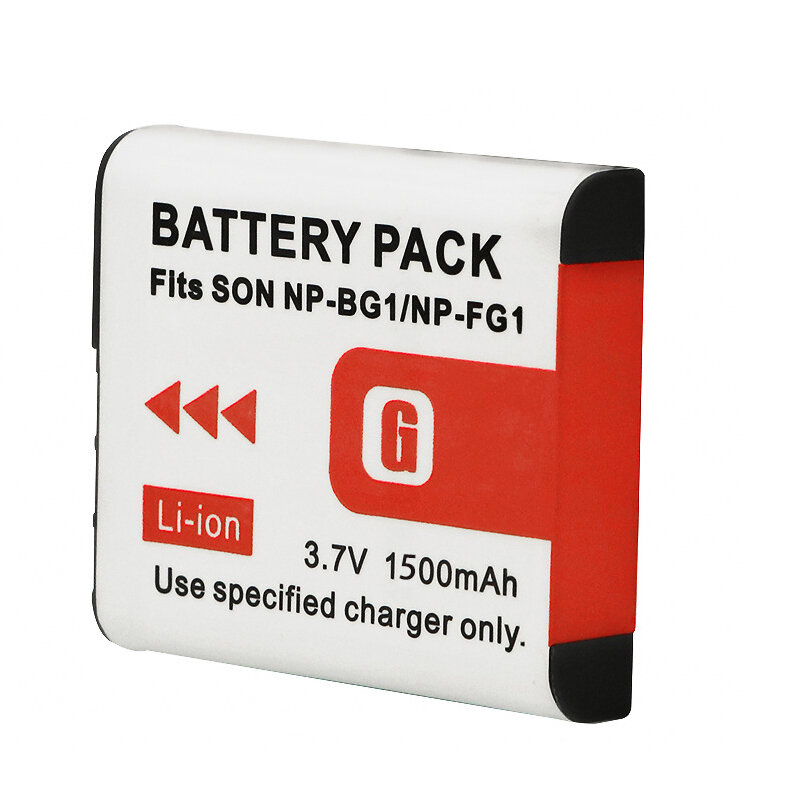 Bateria recarregável da câmera digital do Li-íon, Sony, DSC H3, H5, H7, W70, W80, WX1, NP BG1, FG1, NP-BG1, NPBG1, 1500mAh
