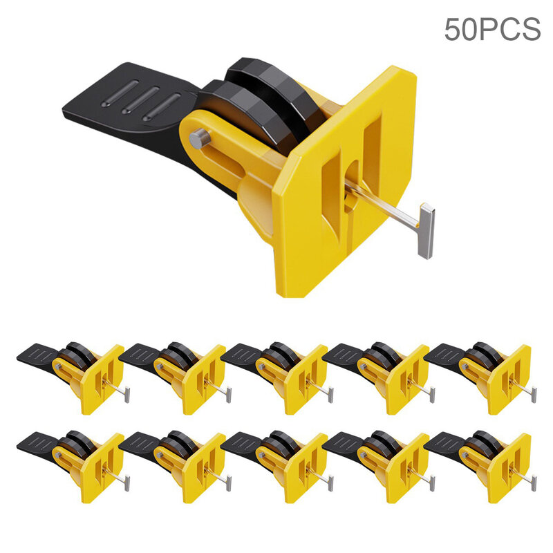 50pcs Tile Leveler Adjuster Construction Tools 2mm Plastic Spacers Positioning Artifact Leveler Locator for Flooring Wall Tile