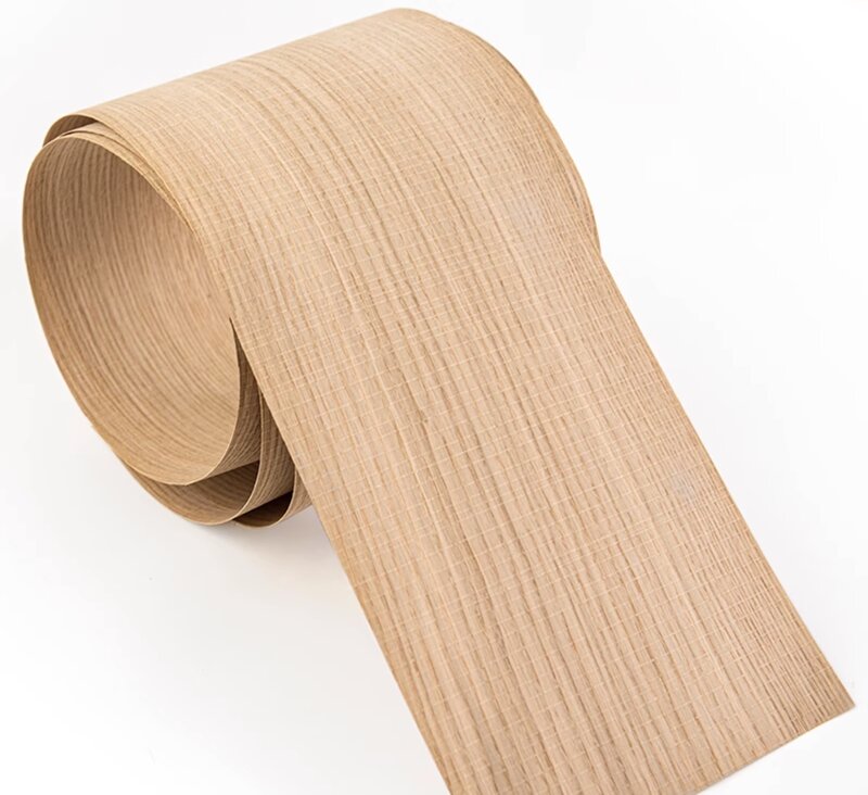 Chapa de madera de grano recto de roble blanco dentado Natural, renovación de muebles, chapa de altavoz, L: 2,5 metros x 200x0,5mm