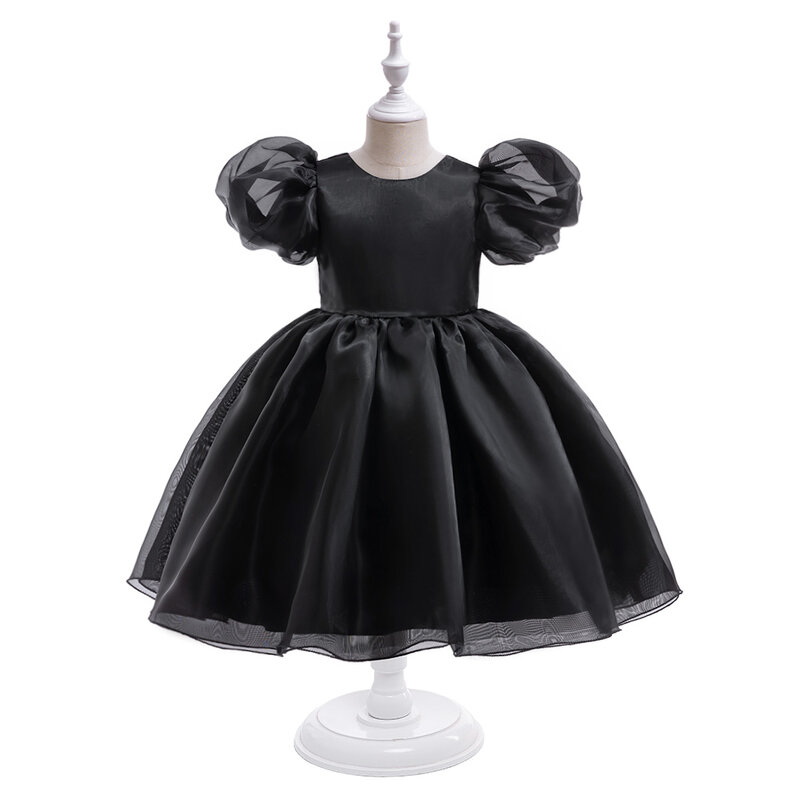 MQATZ-vestido preto de baile, vestido de princesa infantil, roupas de bebê, festa noturna, anfitriã do baile, dama de honra, verão