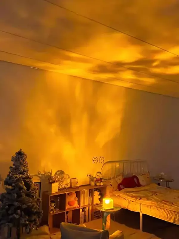 Kryształowa lampa wodociągowa projektor dom dekoracja sypialni światło nocne estetyczna atmosfera światła zachodu słońca prezenty świąteczne