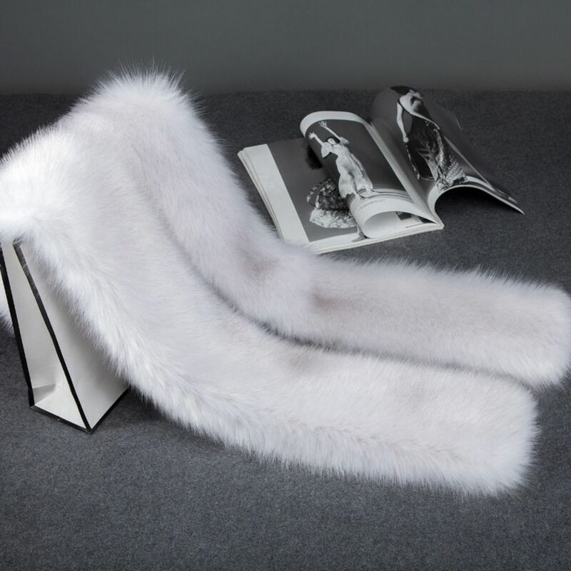 Plush Fake Fur Long Scarf New Solid Color Clothes Accessories Neck Warmer Thick Winter Fake Collar