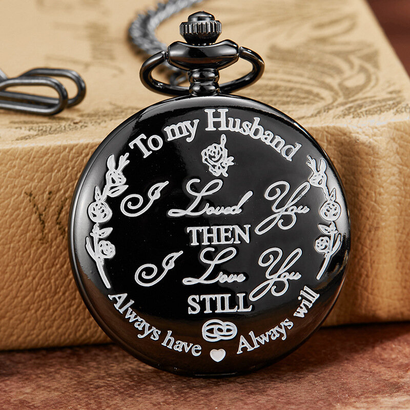 Уникальный кварцевый Карманный Брелок-цепочка для наручных часов с надписью «I Love You»