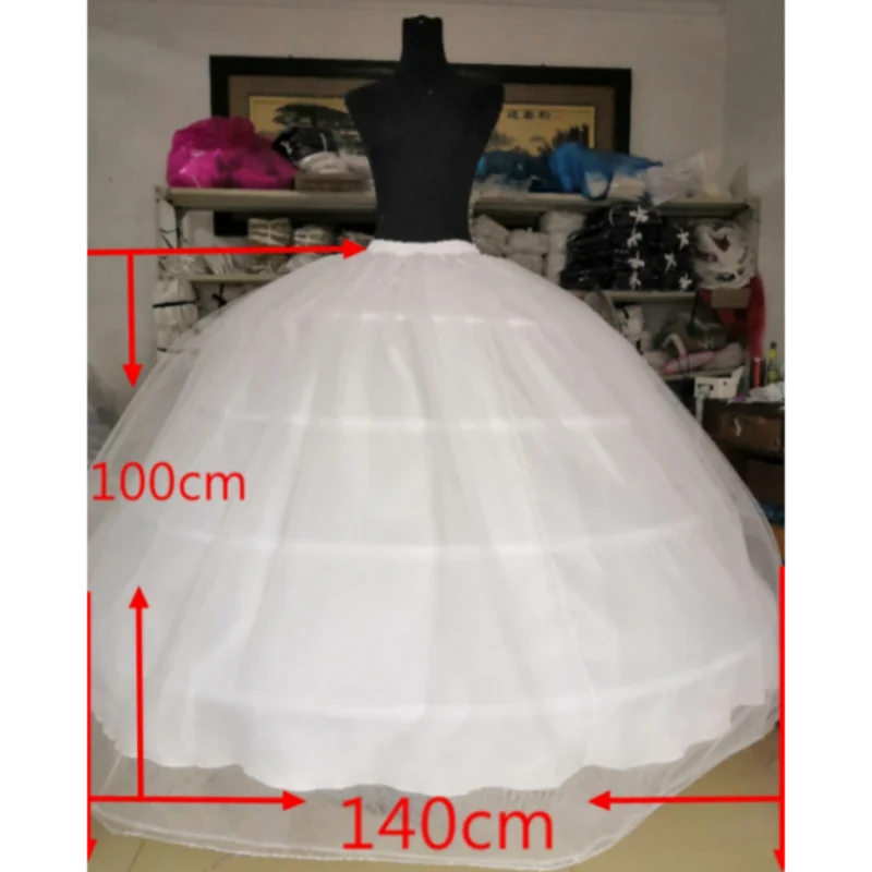 White Petticoat Super Fluffy Crinoline Slip Underskirt For Wedding Dress Bridal Gown In Stock