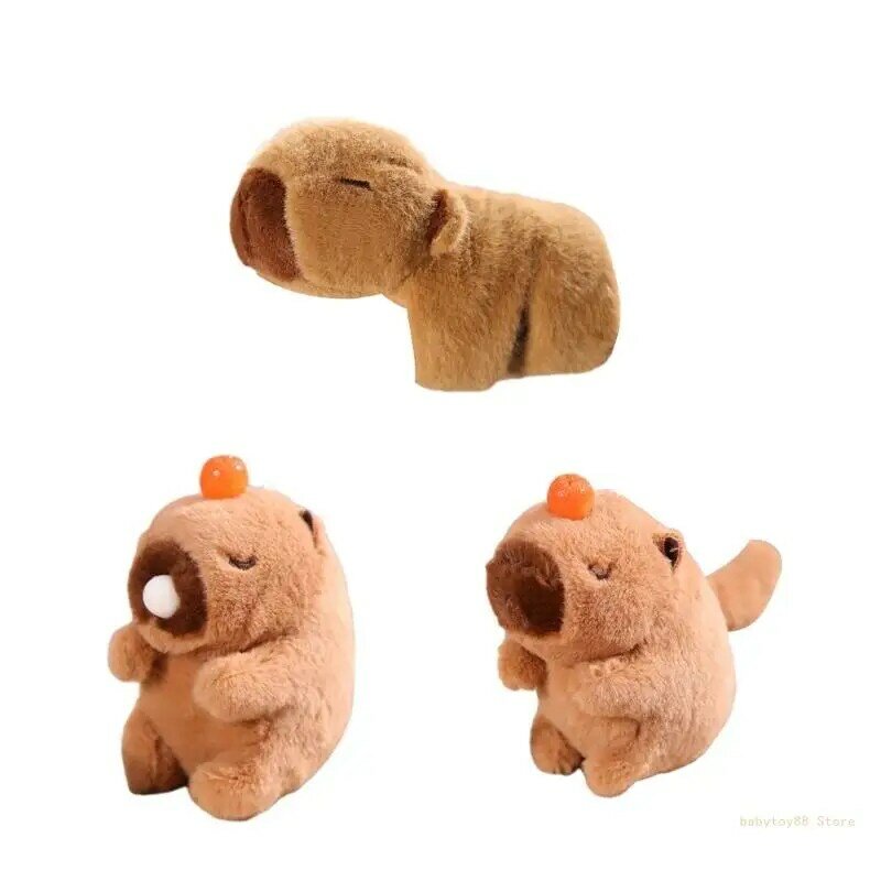 Y4UD Plush Capybara Key Chain Ornament Cartoon Hanging Pendant for Bag Purse Tote Backpack Pendant Stuffed Keyring