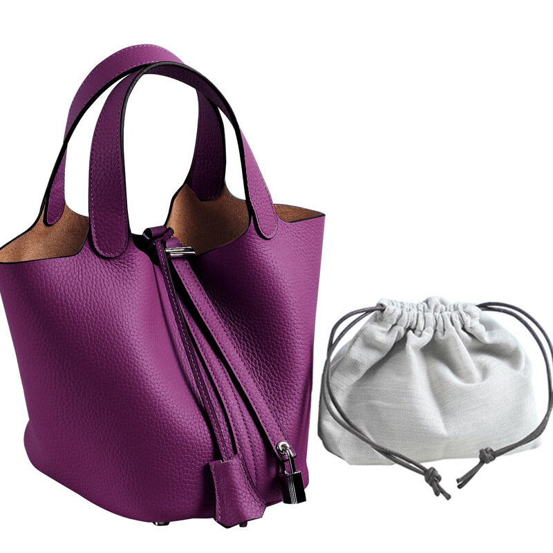 Модные Классические женские сумки-ведра, кожаные дамские сумочки, высококачественные роскошные дамские сумочки из натуральной кожи с ручками сверху
