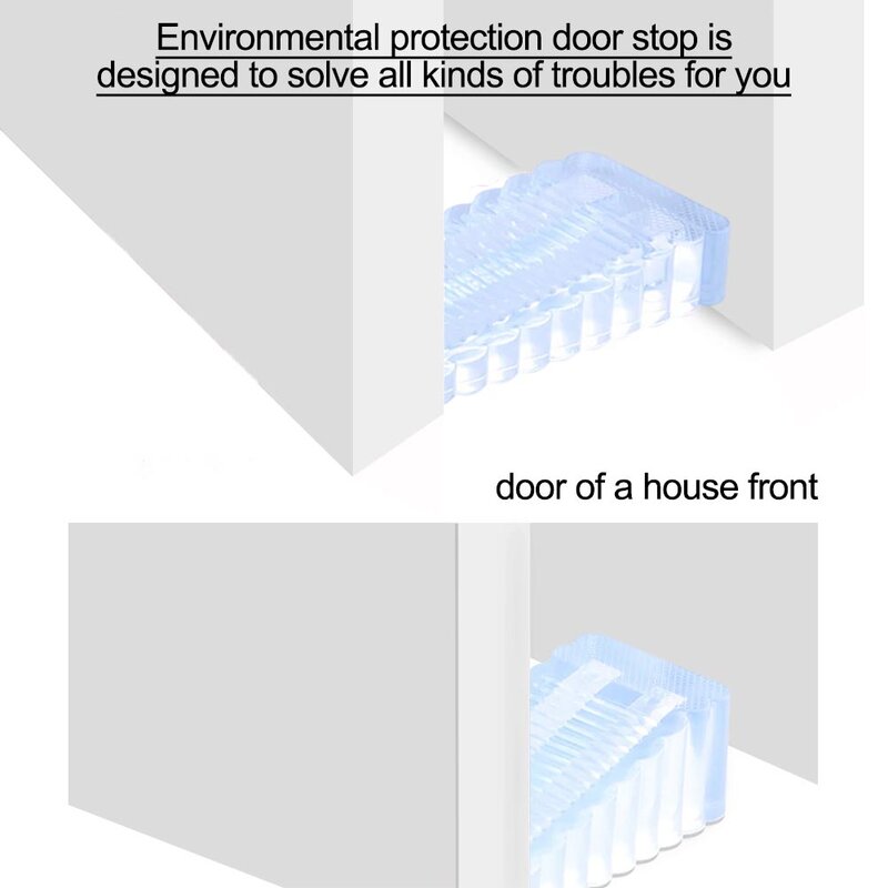 1pc Safety Silicone Door Stop Stoppers Block Wedge Doorstops Door Stopper Home Office Door Rear Retainer Anti-collision Stop