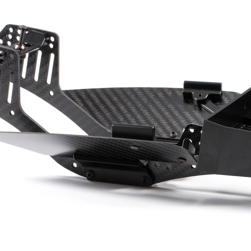 1/10 Carbon LCG Chassis Kit with Molded Bed Sliders Delrin Skid Plate Dual Servo Mount for SCX10 AR44 AR45 Capra F9 TRX4 Axle