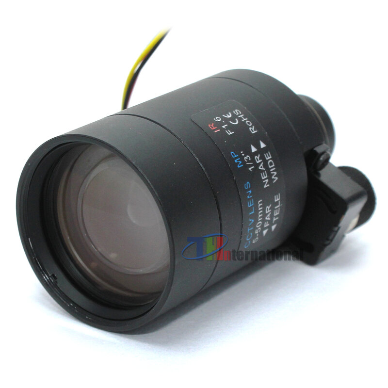 Kamera CCTV otomatis pasang D14 lensa Varifocal 2MP/4MP 5-50mm sekitar 100m untuk Kamera CCTV Analog/720P/1080P AHD/CVI/TVI/IP