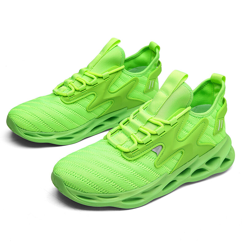 Zapatillas de correr profesionales para hombre y mujer, calzado para caminar, talla 39-46, color verde, novedad