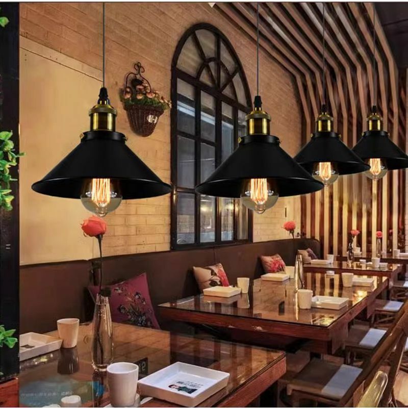 Lampu gantung minimalis gaya Amerika, lampu gantung kreatif kepala tunggal Restoran Dapur Bar pencahayaan dekorasi dalam ruangan Retro
