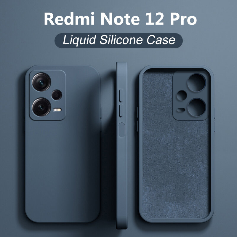 Redmi Note 12 Pro Case custodie quadrate in Silicone liquido per Xiaomi Redmi Note 12 Pro Plus Note12Pro 4G Note12 Pro Soft Cover