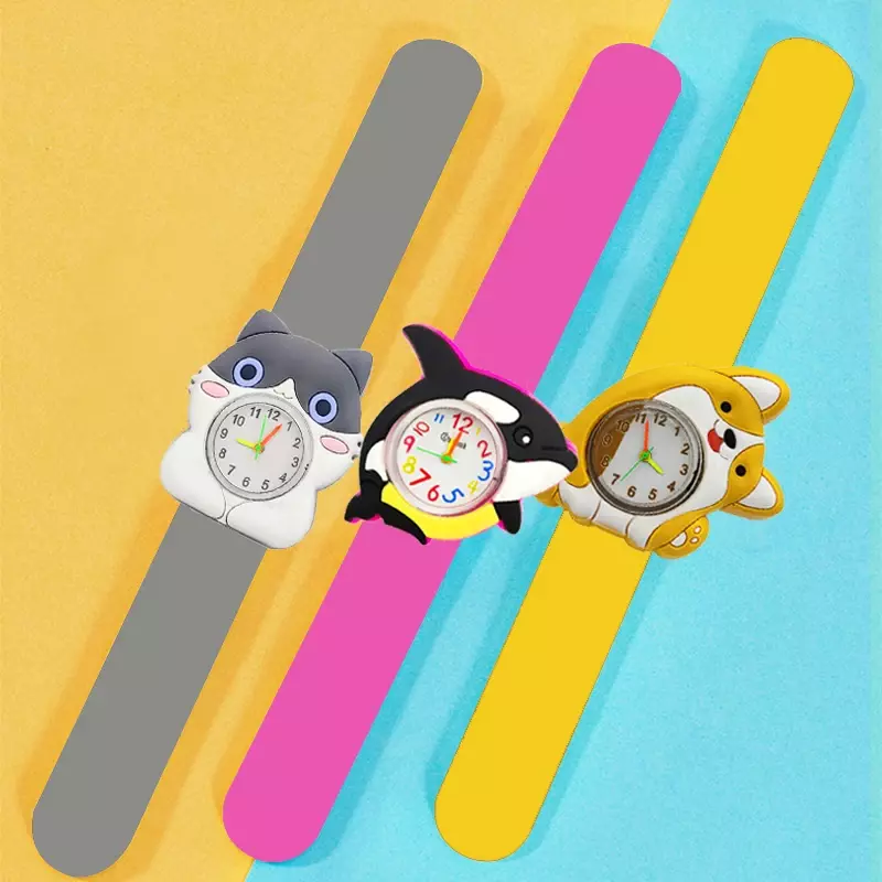 1-16 Years Old Child Watch Baby Learn Time Puzzle Toy 49 Mixed Styles Slap Wrist Bracelet Kids Watches Boy Girl Birthday Gift
