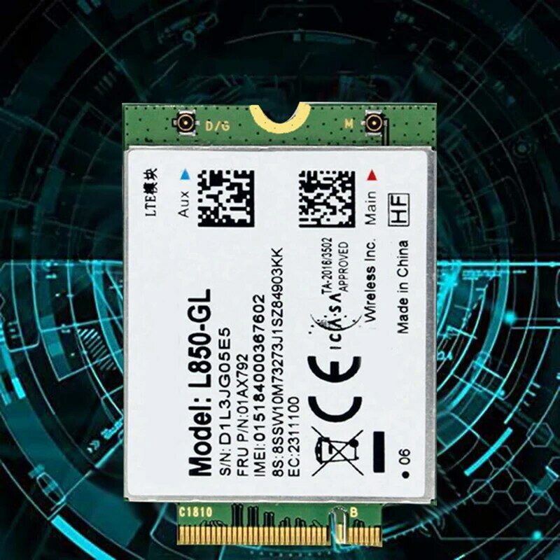 L850 GL Wifi Card + 2xantena Accessories 01AX792 NGFF M.2 Module para Lenovo Thinkpad T580 X280 L580 T480S T480 P52S