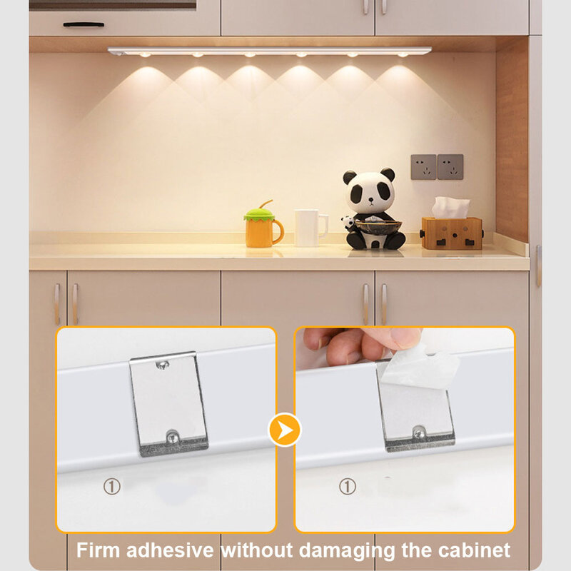 Xiaomi Lâmpada Noite Com Sensor de Movimento USB Recarregável 80CM LED Sem Fio 3 Cores Para Quarto Armário De Cozinha WC Back Light