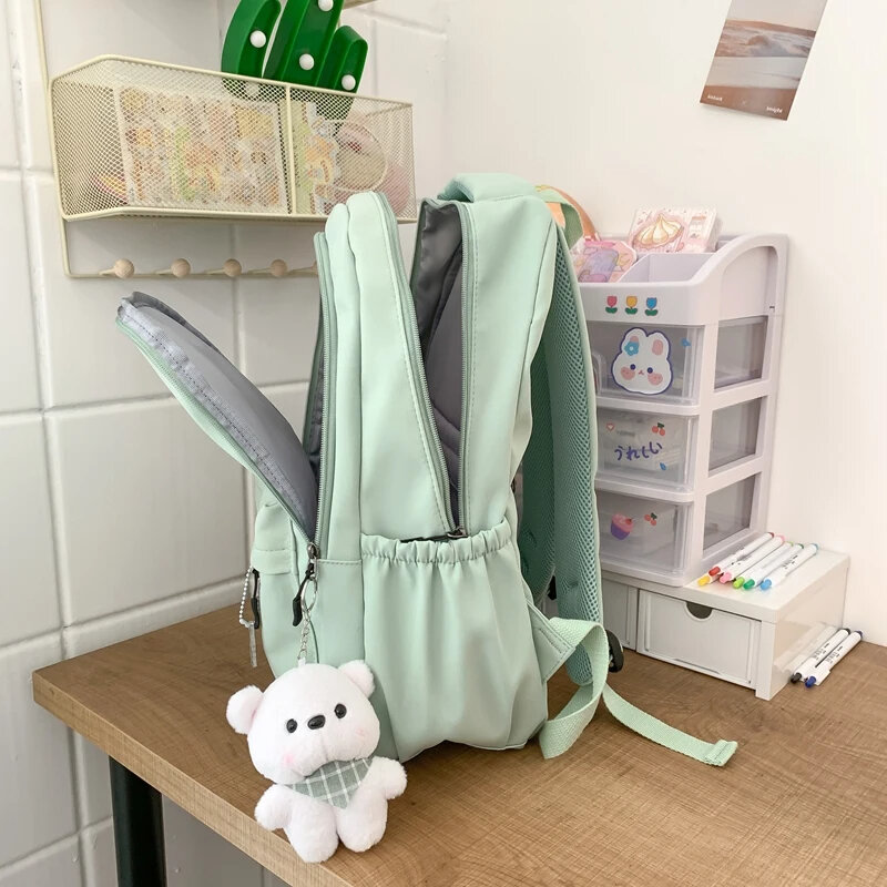 Модный женский вместительный водонепроницаемый рюкзак для колледжа, трендовые школьные портфели для ноутбука для девочек, милые дорожные сумки для книг