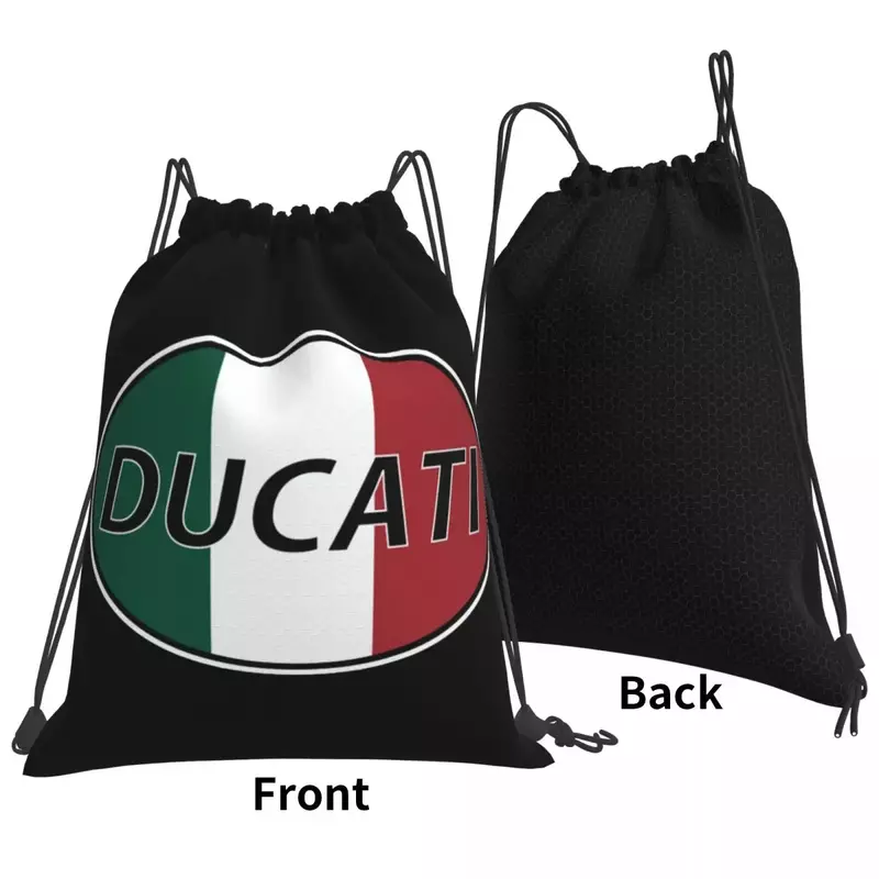 Ducati Portable Classic Backpacks, Drawstring Bundle, Pocket Shoes Bag, Book Bag, Estudantes, Homem, Mulher, Estudantes
