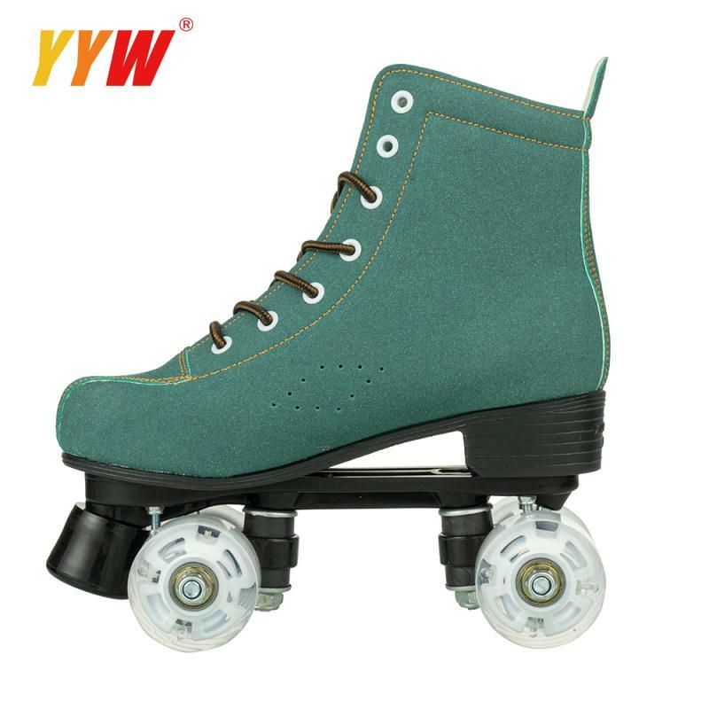 أحذية التزلج على الجليد من الجلد الصناعي باللون الوردي والبرتقالي والأخضر حذاء رياضي بمقاسات من 35 إلى 45