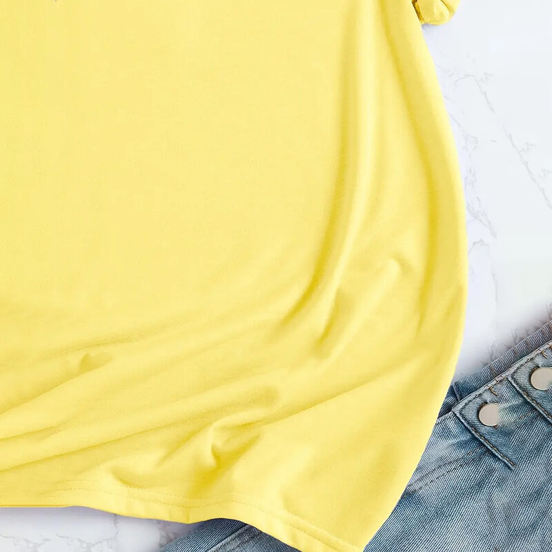 Damen elegante T-Shirt Sonnenblume Schmetterling bedruckte Kleidung Mode lose Kurzarm Rundhals Top Frauen Party T-Shirt