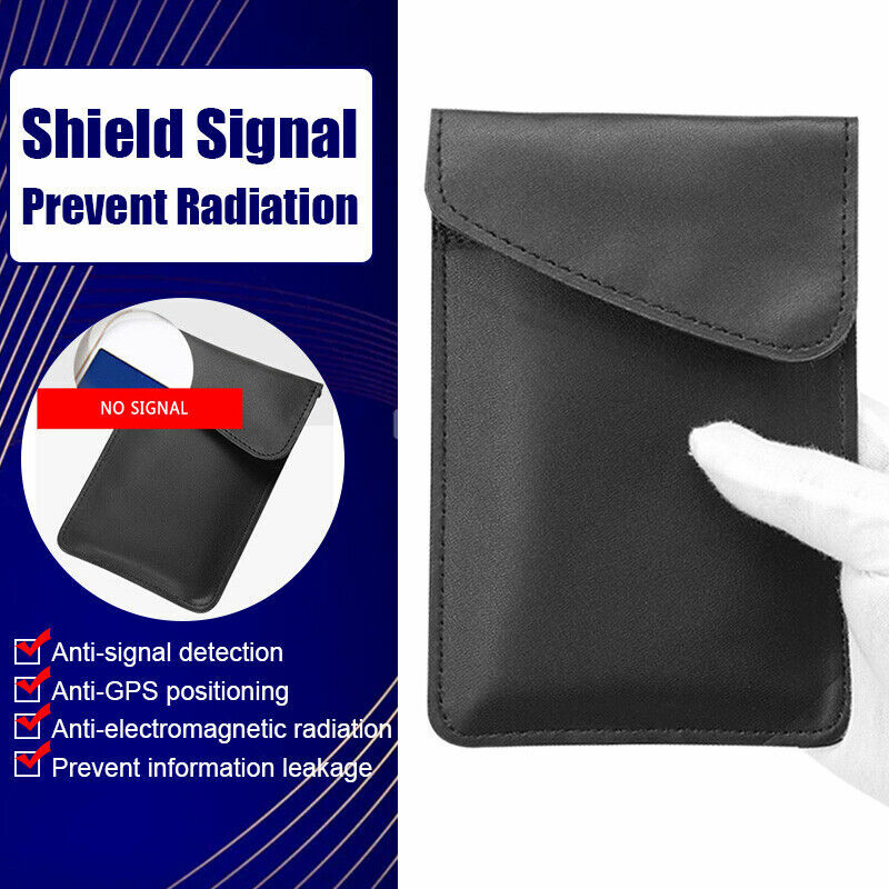 Faraday-Bolsa de blindaje de bloqueo de señal RFID, bloqueador de billetera para teléfono móvil, bolsa de almacenamiento de protección contra radiación, privacidad